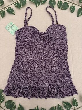 MARINA Purple Paisley Swimdress
